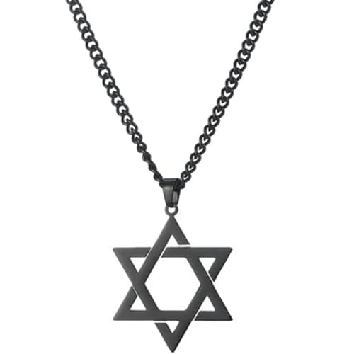 Jude Jewelers Stainless Steel Star of David Pendant Necklace