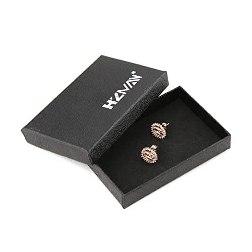 HZMAN 14K Gold Plated Virgin Mary Stud Earrings for Women