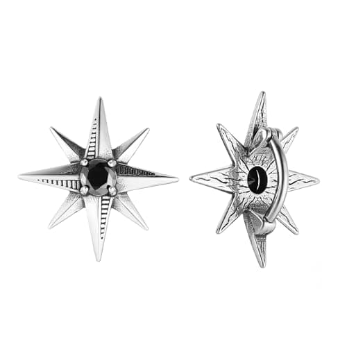 HZMAN Gothic Reverse Belly Button Ring for Women 316L Surgical Steel Jewelry