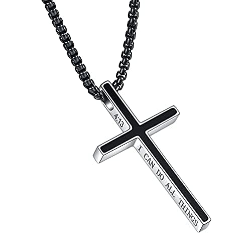 Rnivida Philippians 4:13 "I CAN DO ALL THINGS" Bible Verse Pendant Necklace
