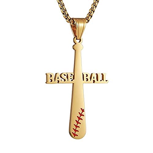 Baseball Cross Necklace for Son: Christmas Birthday Gift from Mom Dad