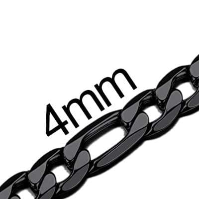 Men's Stainless Steel Cuban Link Chain Necklace, Silver/Black/Gold Plated, 4/6/9mm, 18-30 inches, Gift Jewelry