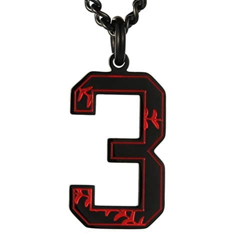 HZMAN Baseball Initial Pendant Necklace - Stainless Steel Jersey Number Charms