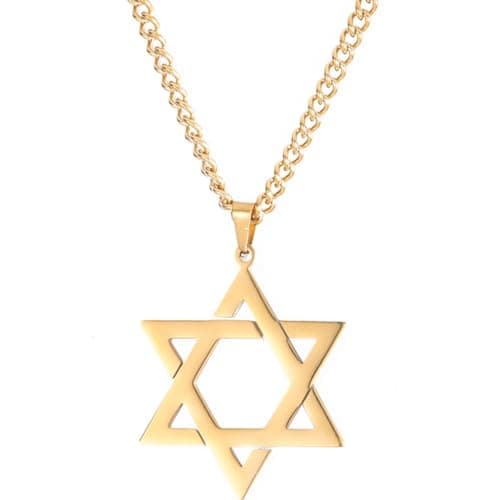 Jude Jewelers Stainless Steel Star of David Pendant Necklace
