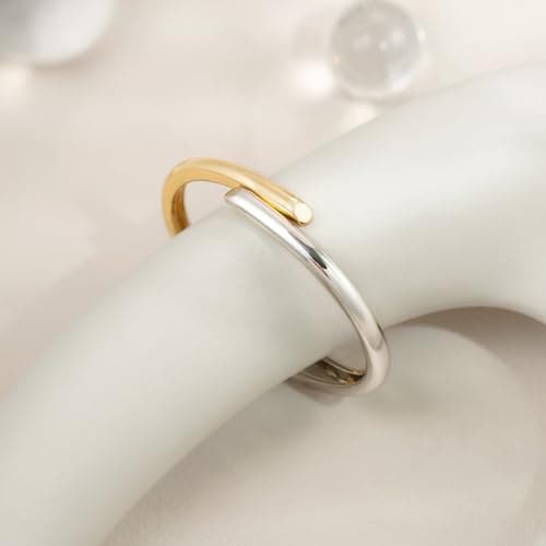 Women's 14K Gold Plated Thin Open Cuff Bracelet