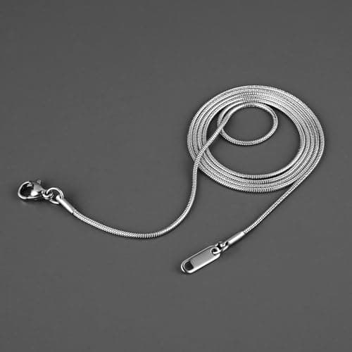 HZMAN Stainless Steel Snake Chain Necklace for Men and Women - Hip Hop Choker Necklace 16-30 - Jewelry Gift
