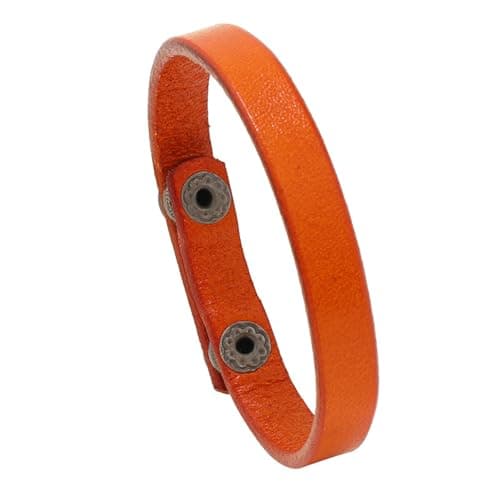 Pitmmord Punk Rock Thin Faux Leather Wristband Adjustable Arm Cuff