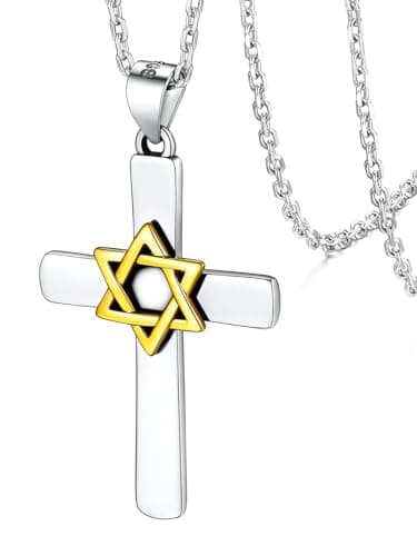 FaithHeart Sterling Silver Star of David Pendant for Women & Men