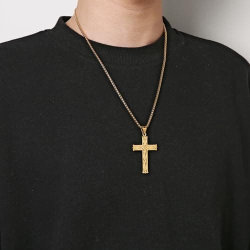 Stainless Steel Infinity Celtic Cross Irish Knot Pendant Necklace