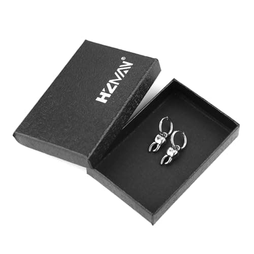 HZMAN Retro Stainless Steel Hinged Huggie Hoop Earrings for All