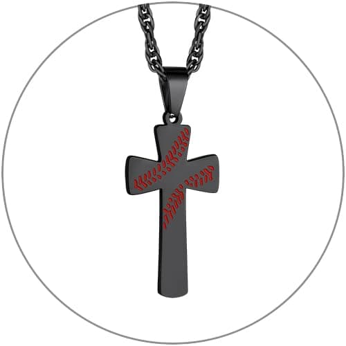 GOLDCHIC JEWELRY Sports Necklaces for Men and Teens – Stainless Steel Chain Jewelry for Football, Baseball, Soccer, Basketball, and Softball Fans