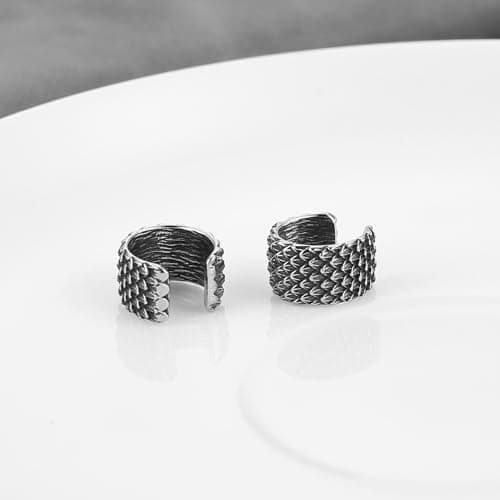 HZMAN Dragon Scale Ear Cuff Earrings for Men & Women Jewelry