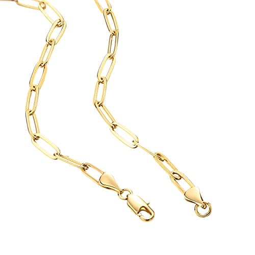 Pavoi 14K Gold Plated Curb Necklace with Beads and Chains