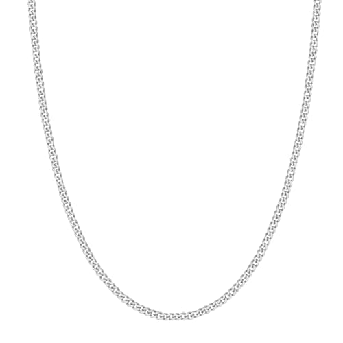 Stainless Steel Cuban Link Chain for Men & Women - Silver/Black/14K Gold Plated - 18/20/22/24/30 Inch