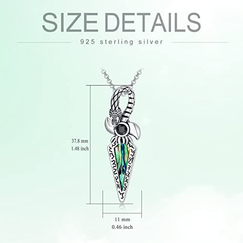 PROESS Sterling Silver Cross Necklace for Men with 22"+2" Chain Protection Amulet