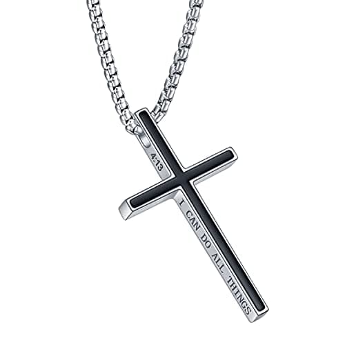 Rnivida Philippians 4:13 "I CAN DO ALL THINGS" Bible Verse Pendant Necklace
