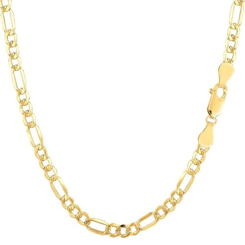 Jewelry Affairs 14K Gold Filled Figaro Chain Necklace, 3.2mm