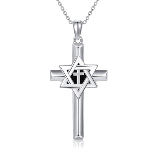 Sterling Silver Star of David Pendant Judeo-Christian Jewelry for Men & Women