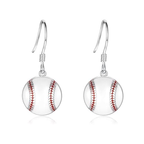 Sports Mom Jewelry: 925 Sterling Silver Earrings for Softball, Volleyball, Basketball, Baseball, Football, and Soccer – Hypoallergenic Gifts for Women and Players