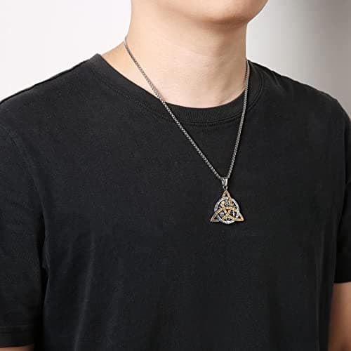 Triple Goddess Triquetra Necklace Triple Knot Pendant