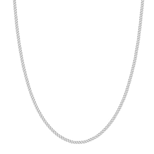 Stainless Steel Cuban Link Chain for Men & Women - Silver/Black/14K Gold Plated - 18/20/22/24/30 Inch