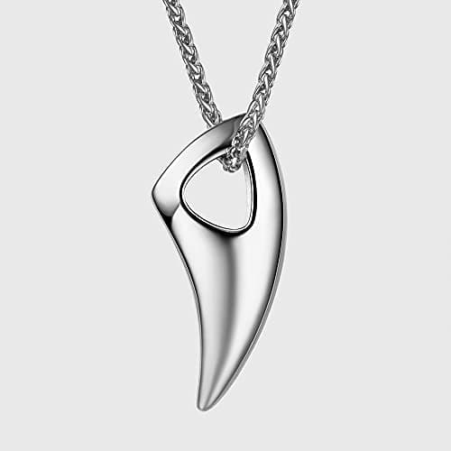 ProSteel Punk Rock Stainless Steel Shark Necklace, Black/Gold/Silver, Adjustable 22-24inch