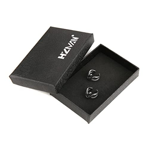 HZMAN Stainless Steel Gothic Snake Earring Jewelry for Men & Women