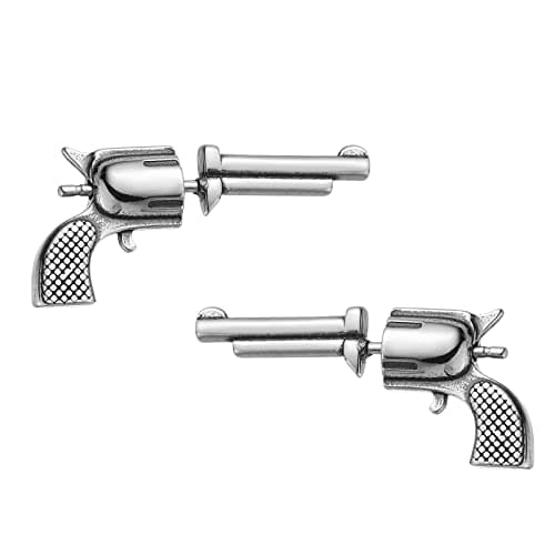 HZMAN Stainless Steel Gun Stud Earrings