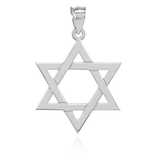 Claddagh Sterling Silver Six Pointed Star of David Pendant Necklace - Choice of Pendant or Chain
