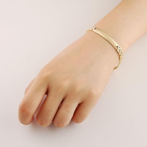 Minimalist 14K Gold Plated Link Bracelet for Women and Men