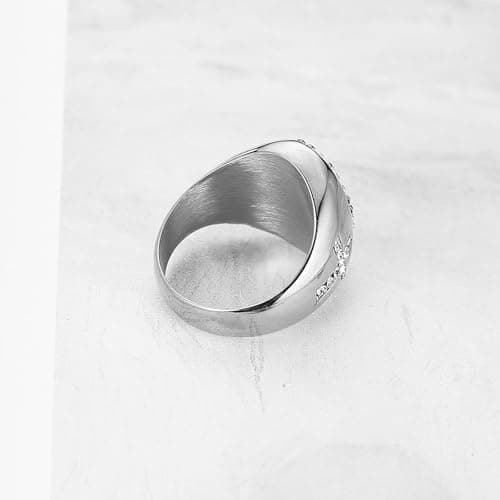 HZMAN Dainty Stainless Steel Virgin Mary & Our Lady of Guadalupe Ring Jewelry Gift