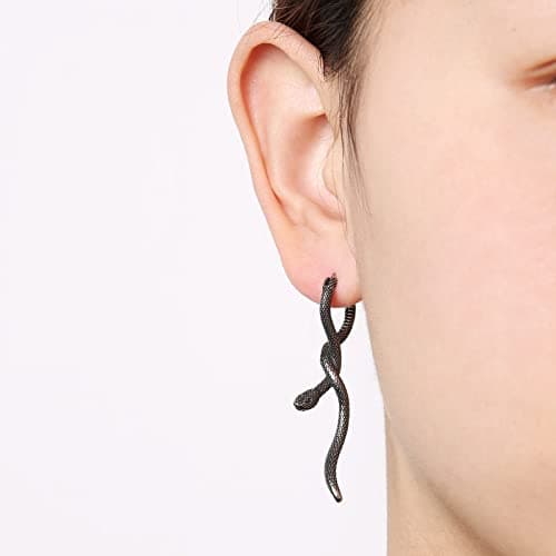 Snake Earrings Stainless Steel Retro Gothic Punk Hoop Earring Biker Party Jewelry Gift