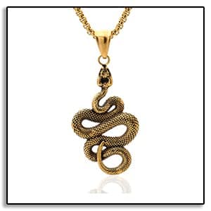 Heavstjer Punk Animal Snake Pendant Necklace