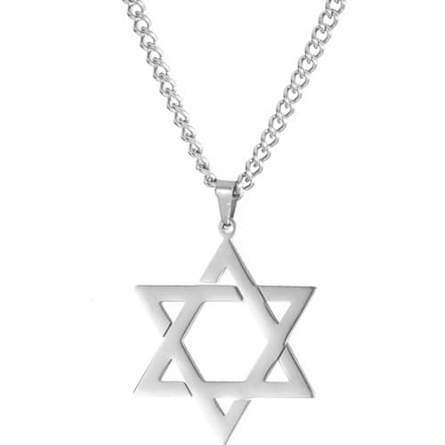 Jude Jewelers Stainless Steel Star of David Pendant Necklace