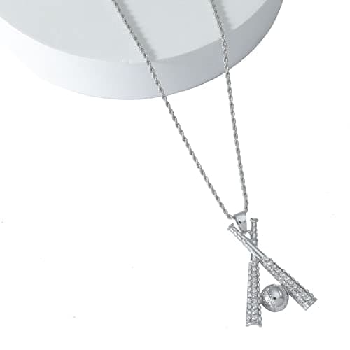 Stainless Steel Baseball Necklace for Men and Women