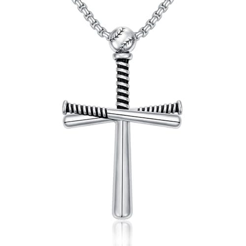 Baseball Cross Necklace for Men and Women