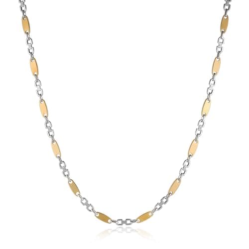 HZMAN 7mm Stainless Steel Chain for Men, 18'', 22'', 26''
