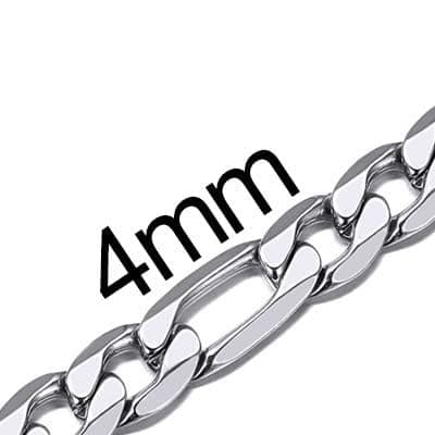 Men's Stainless Steel Cuban Link Chain Necklace, Silver/Black/Gold Plated, 4/6/9mm, 18-30 inches, Gift Jewelry