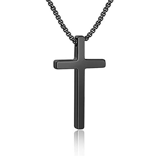 Stainless Steel Cross Necklace for Men and Boys