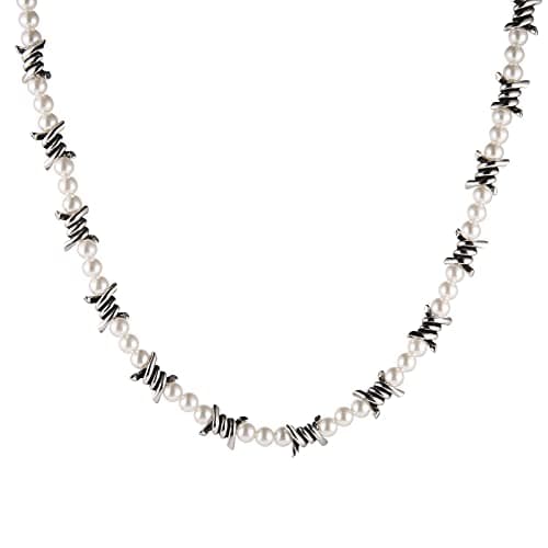 Barbed Wire Necklace for Men, Punk Gothic Style