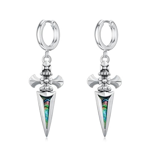 AINFQY Sword Drop Earrings 925 Sterling Silver Viking Jewelry