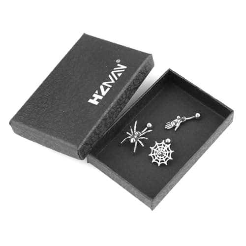 HZMAN 14G Surgical Steel Retro Gothic Belly Button Rings for Women