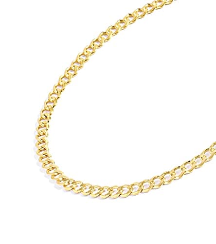 Gold Chain Necklace Collection - 14K Solid Yellow Gold Filled Miami Cuban Curb Link Chain Necklaces