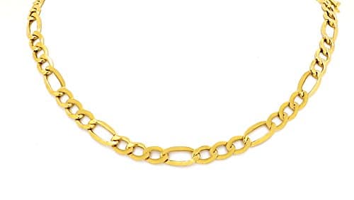 Solid 14k Yellow Gold Figaro Chain, 5.0mm, 16 to 24