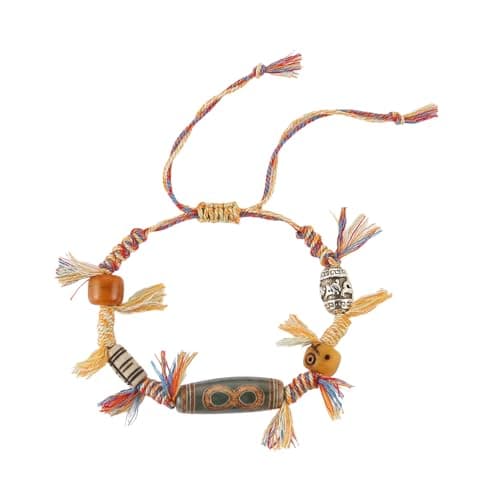 HZMAN Tibetan Buddhism Dzi Bead Bracelet - Lucky Protection & Gift
