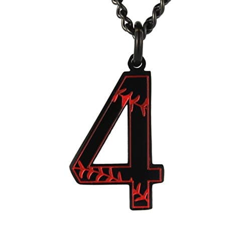 HZMAN Baseball Initial Pendant Necklace - Stainless Steel Jersey Number Charms