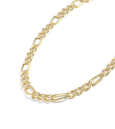Gold Chain Necklace Collection for Women and Men - 14K Solid Yellow Gold Filled Figaro Chain Necklaces