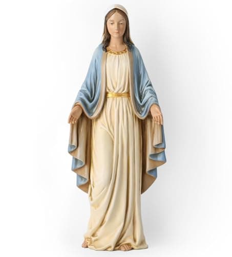 BC BuildClassic 12.5" Blessed Virgin Mary Statue, Hand Painted Religious Gift