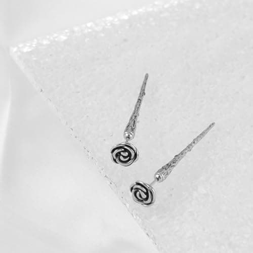 HZMAN Rose Stud Earrings for Women and Men