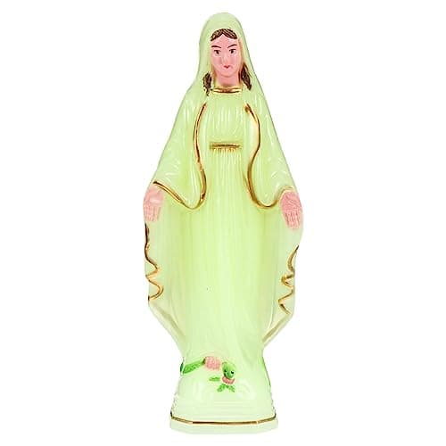 PRETYZOOM Virgin Mary Statue - 6" Blue Plastic Home Decoration